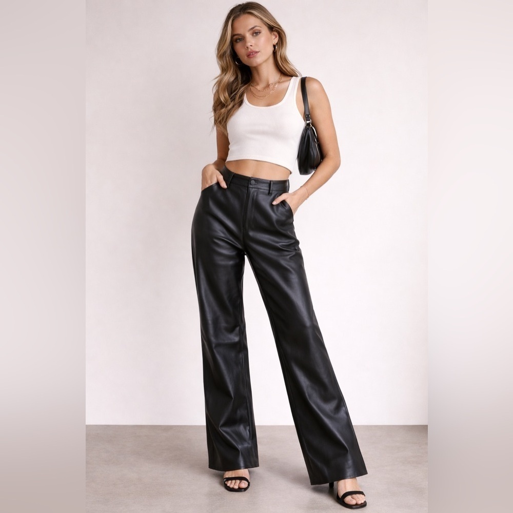 Lord & Taylor leather pants soft black​